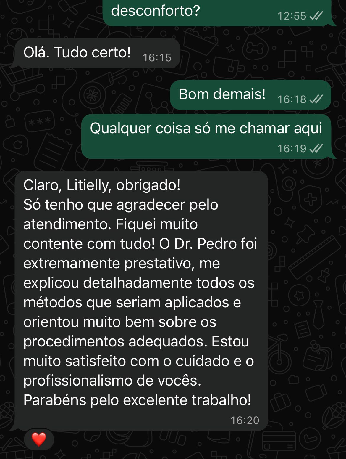 Depoimento de paciente — Soul Ateliê Dental